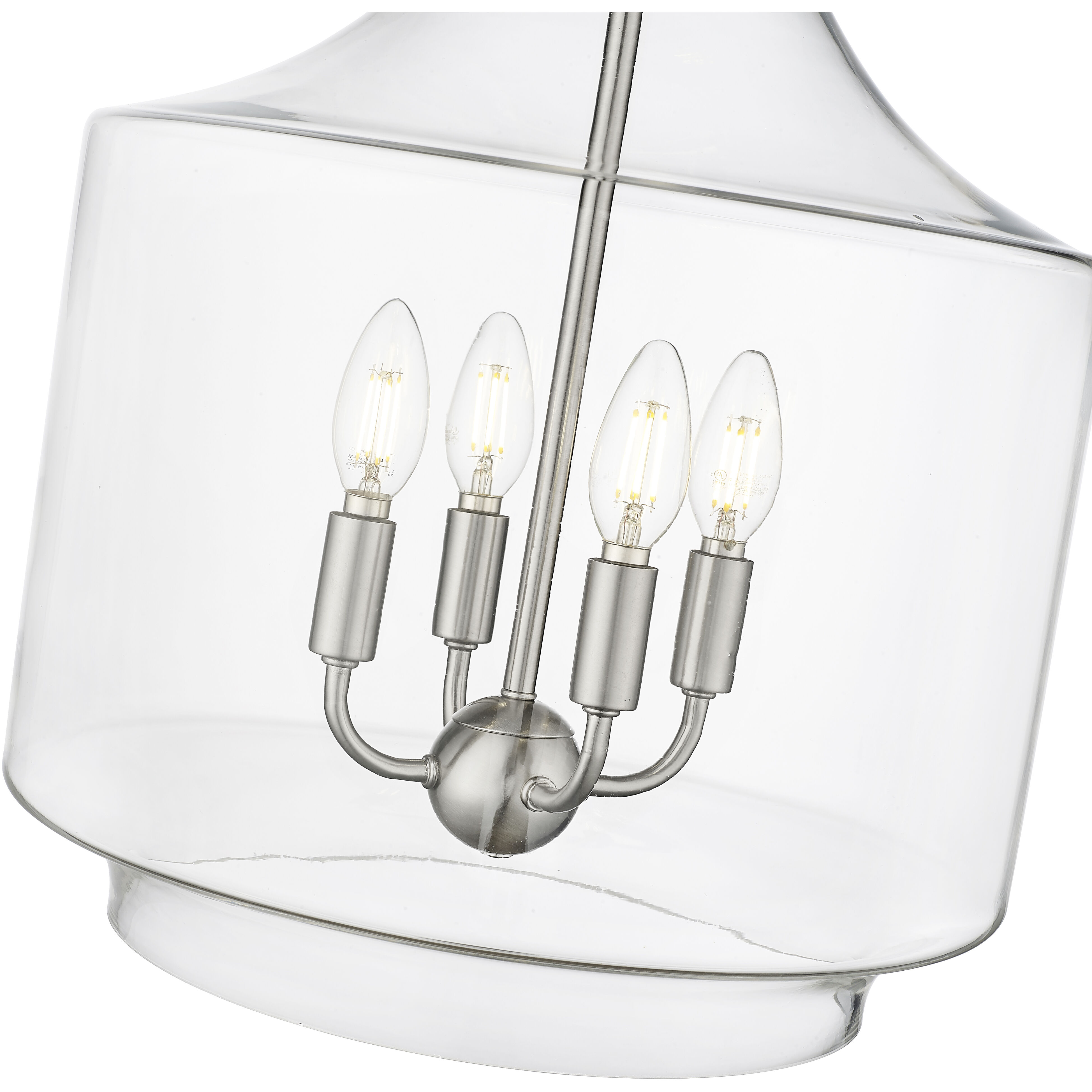 Mahannah 4 Light 15 inch Brushed Nickel Pendant Ceiling Light